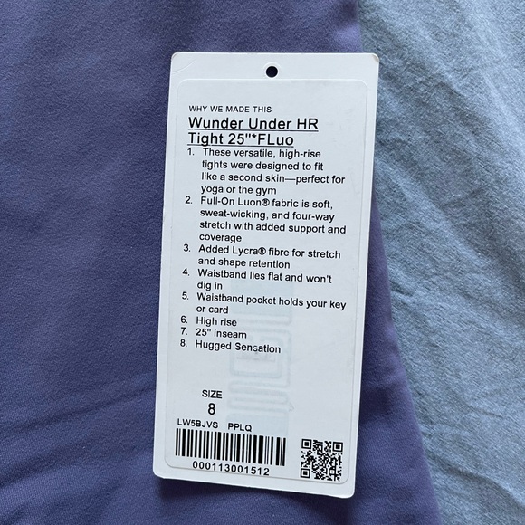 NWT lululemon Wunder Under HR Tight 25” *Luon - Picture 2 of 2